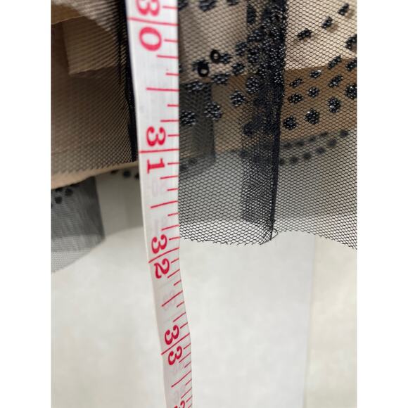 David’s Bridal Black Beaded Sheer Lace Strapless Formal Mini Dress Size 10 - Picture 7 of 7